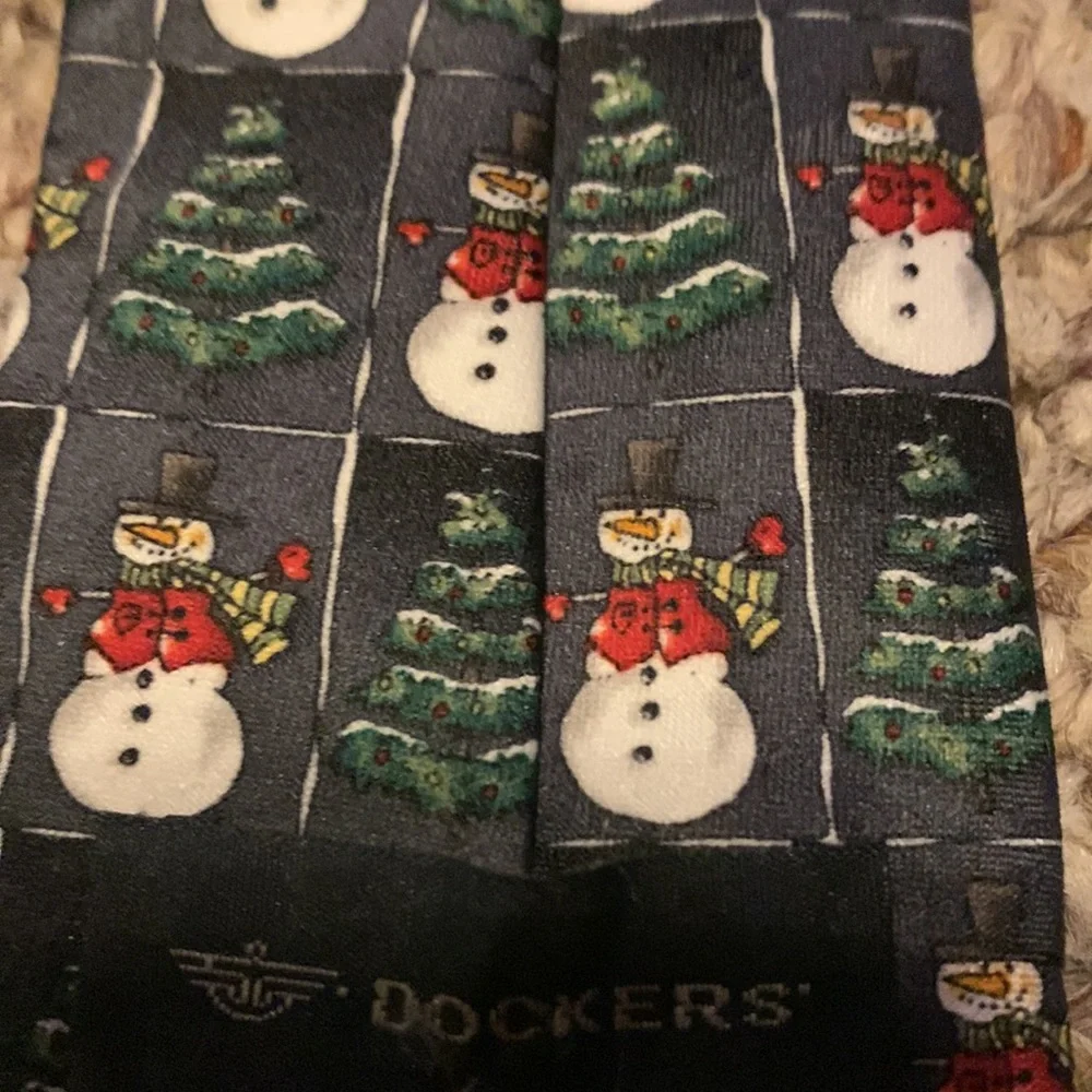 Bundle of boys youth ties Chaps plaid Dockers snowmen